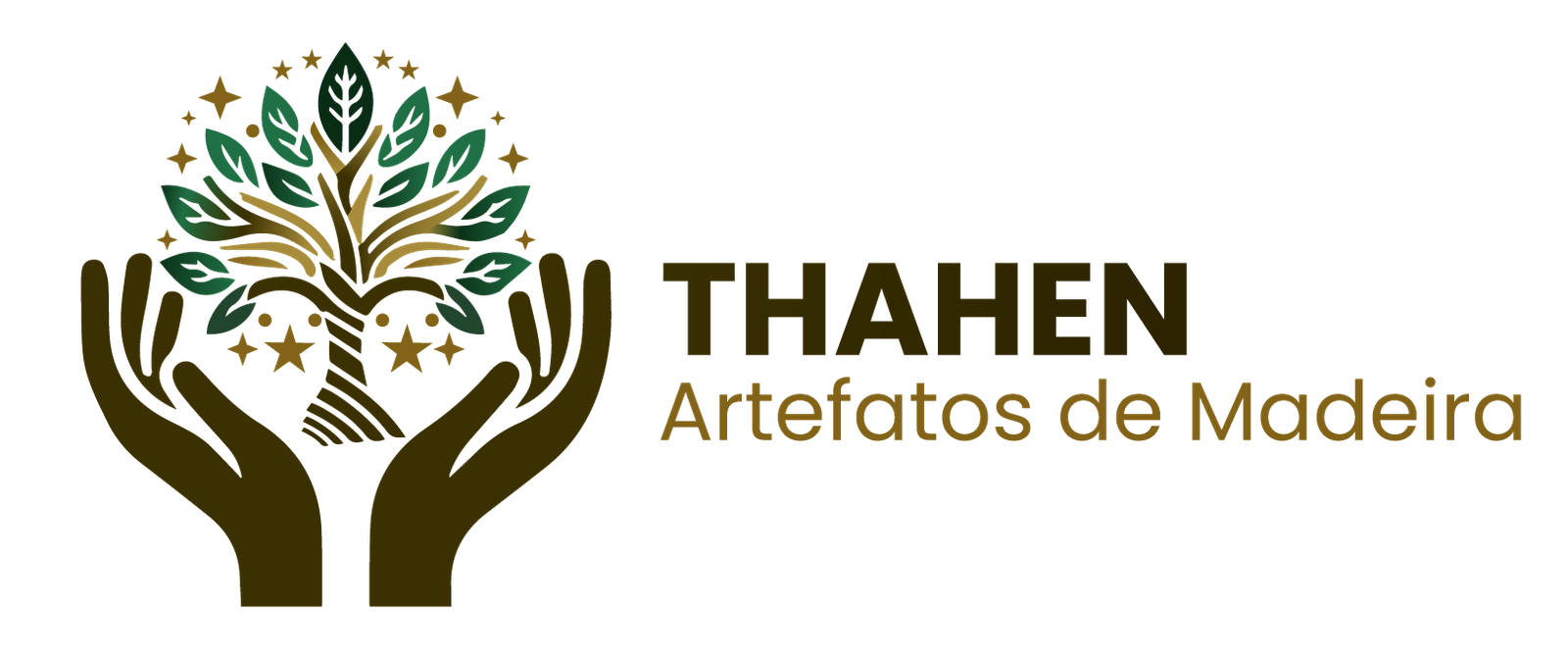 THAHEN - Artefatos de madeira logo positivo original